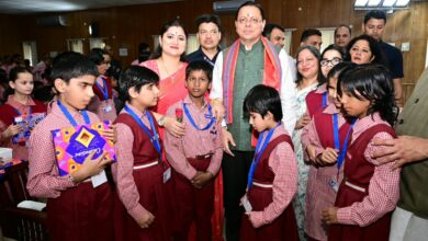 Chief Minister Pushkar Singh Dhami arrived to celebrate his birthday with differently-abled children.