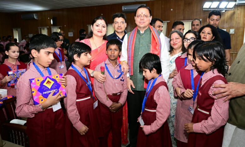 Chief Minister Pushkar Singh Dhami arrived to celebrate his birthday with differently-abled children.