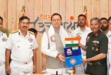 joint-expedition-team-returns-after-historic-ascent-of-mount-mukut-east-chief-minister-dhami-performs-the-flag-in-ceremony