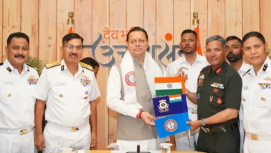 joint-expedition-team-returns-after-historic-ascent-of-mount-mukut-east-chief-minister-dhami-performs-the-flag-in-ceremony